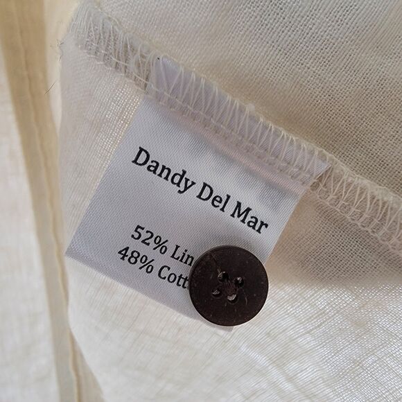 Dandy Del Mar Brisa Shirt Men's Sz XL Beige Casual Button Down Linen Blend EUC! - Picture 6 of 9